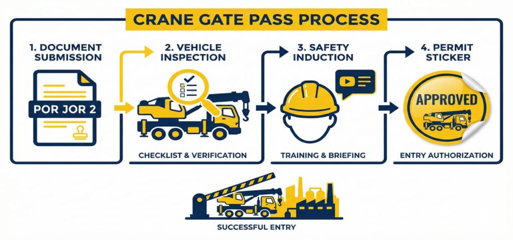 ขั้นตอนการขออนุญาตนำรถเครนเช่าเข้าพื้นที่นิคมอุตสาหกรรม (Gate Pass)